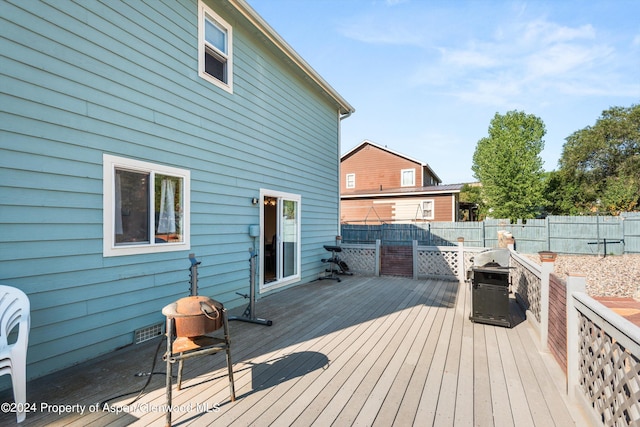 view of wooden deck