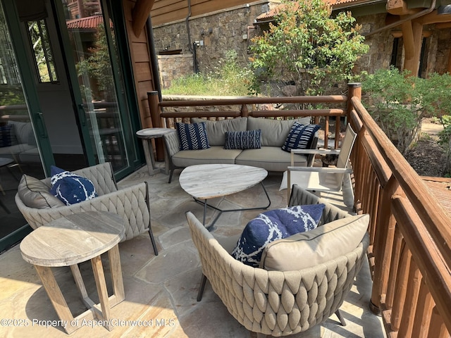 87 Thunderbowl Ln, Aspen, CO 81611 - view of patio featuring an outdoor living space