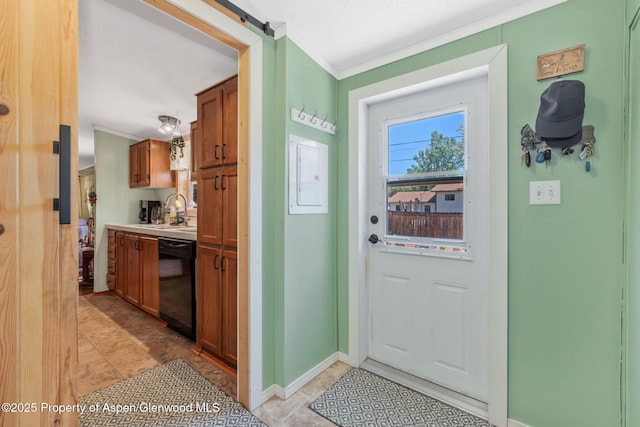 1137 Rose St, Craig, CO 81625 - entryway featuring ornamental molding and electric panel