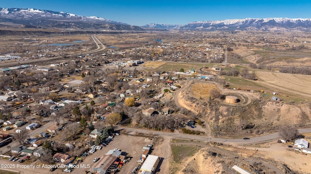 aerial view featuring a mountain view