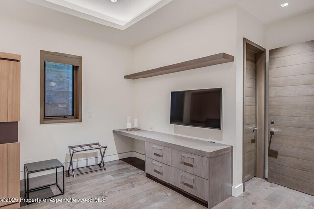 700 W Smuggler St, Aspen, CO 81611 - home office featuring light wood-style floors