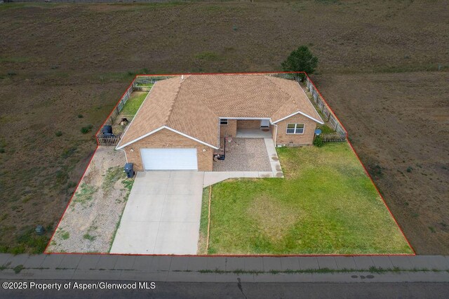 3695 W W 6th St, Craig, CO 81625 - view from above of property featuring property boundaries highlighted