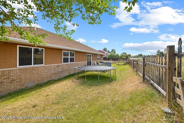 3695 W W 6th St, Craig, CO 81625 - fenced backyard featuring a trampoline