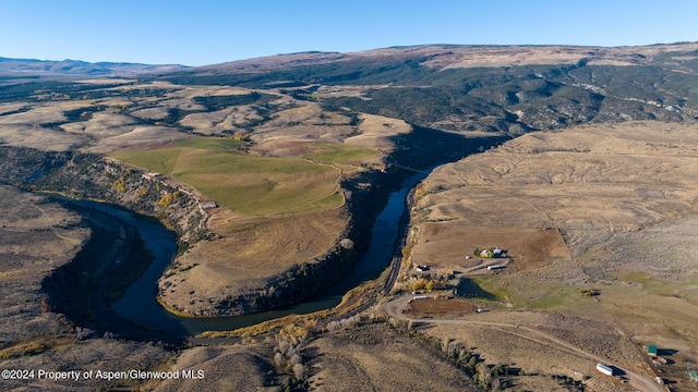 aerial view featuring a mountain view