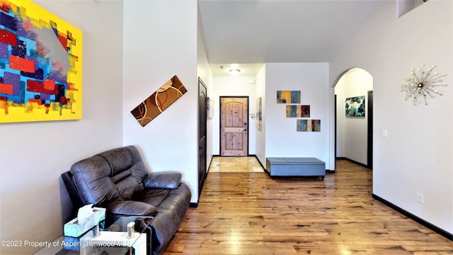 interior space featuring hardwood / wood-style floors