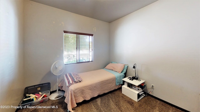 view of carpeted bedroom