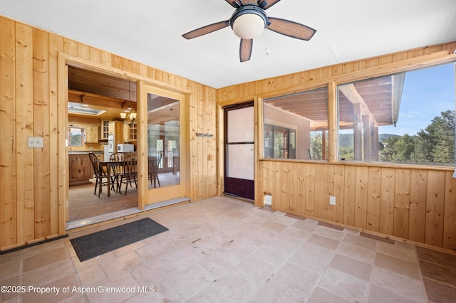701/700 Bella Vista Ln, Cotopaxi, CO 81223 - unfurnished sunroom featuring plenty of natural light, a chandelier, and a sink