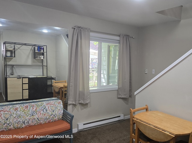 175 Midland Ave Unit 4, Basalt, CO 81621 - carpeted bedroom with baseboard heating and baseboards