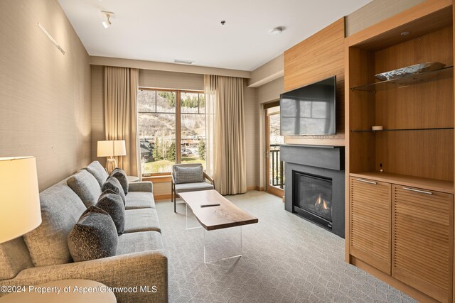 view of carpeted living room