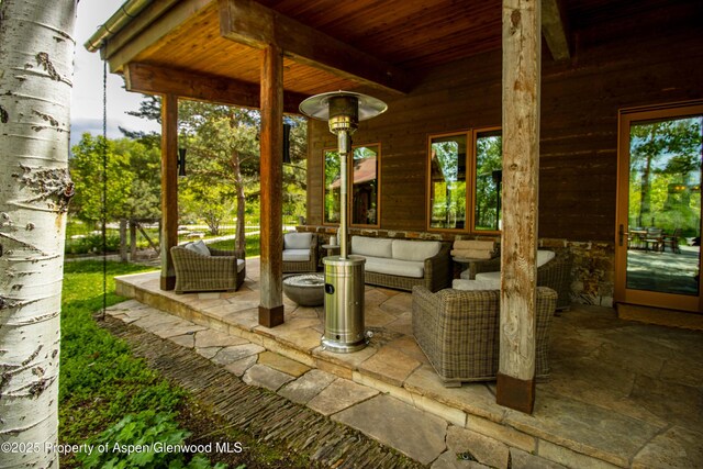 2701 County Rd 100, Carbondale, CO 81623 - view of patio with an outdoor hangout area