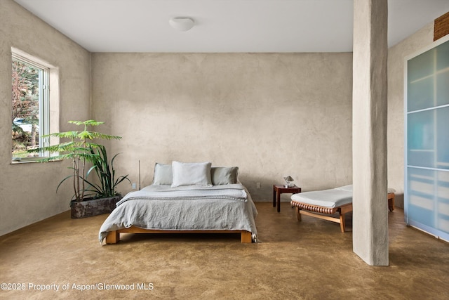 515 Park Cir, Aspen, CO 81611 - bedroom with concrete floors