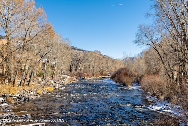 property view of water with a mountain view