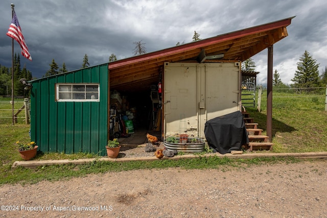 view of outdoor structure