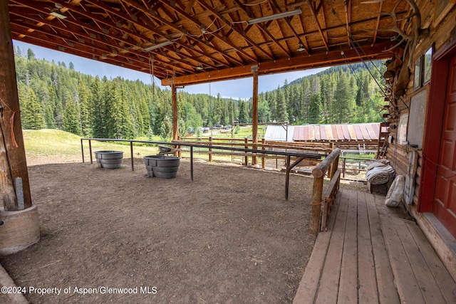 view of horse barn