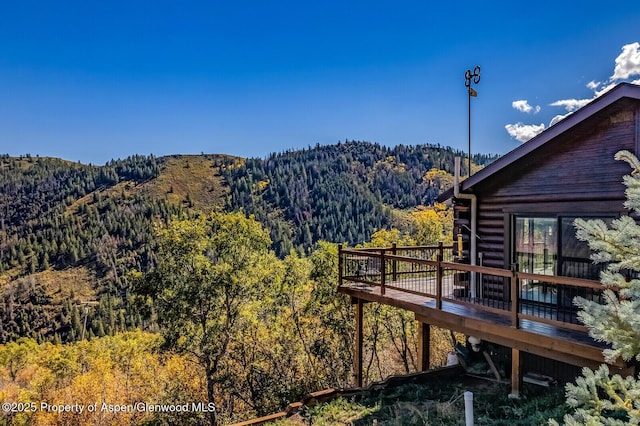 property view of mountains with a view of trees