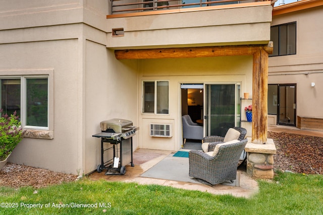 1400 E Valley Rd Unit 110, Basalt, CO 81621 - view of patio / terrace with grilling area and a balcony