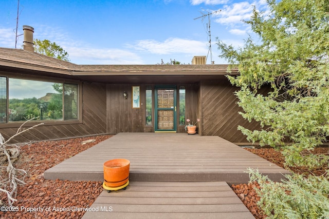 view of wooden deck