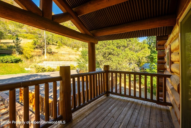 view of wooden deck