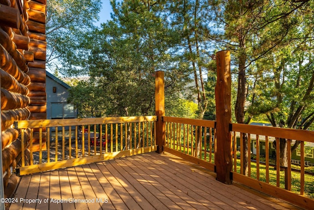 view of wooden deck