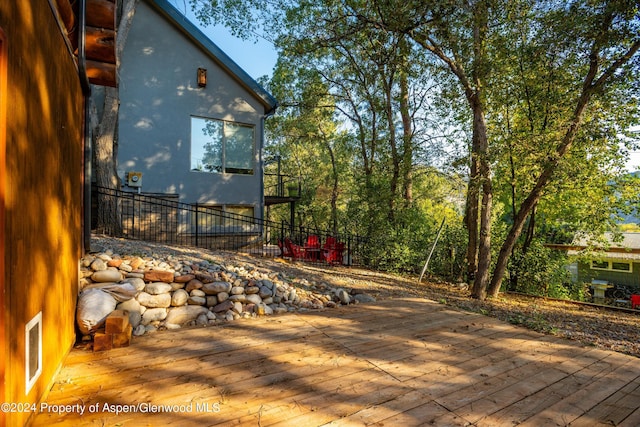 view of wooden terrace