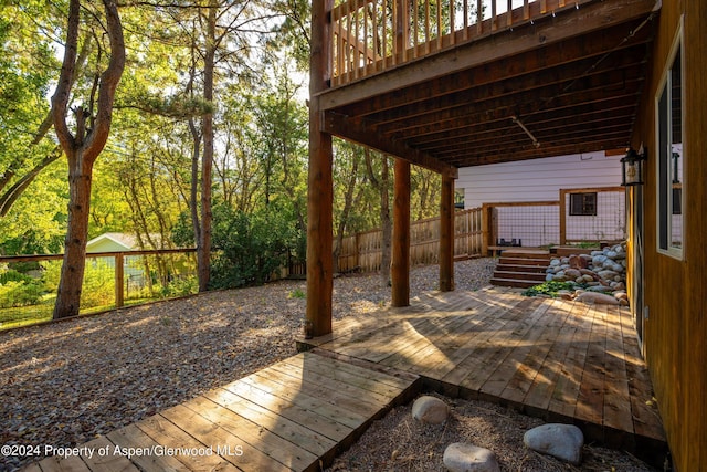 view of wooden terrace