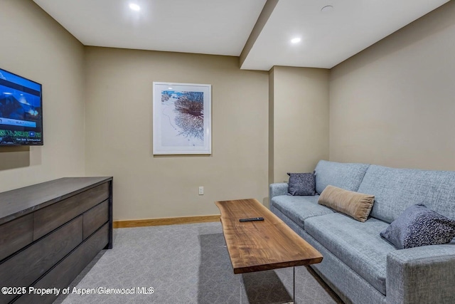 130 Wood Rd Unit 625, Snowmass Village, CO 81615 - carpeted living room featuring recessed lighting and baseboards