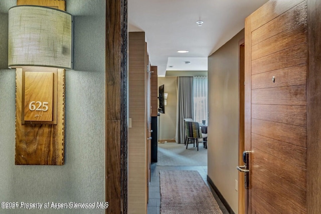 130 Wood Rd Unit 625, Snowmass Village, CO 81615 - hallway with carpet flooring