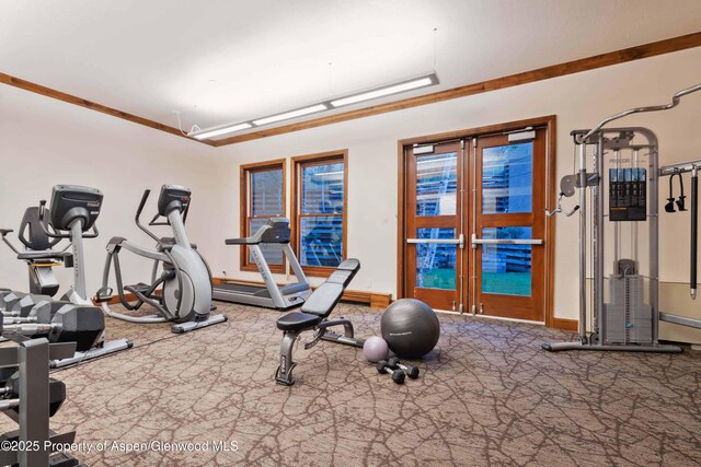 425 Wood Rd Unit 48, Snowmass Village, CO 81615 - gym featuring carpet floors and baseboards
