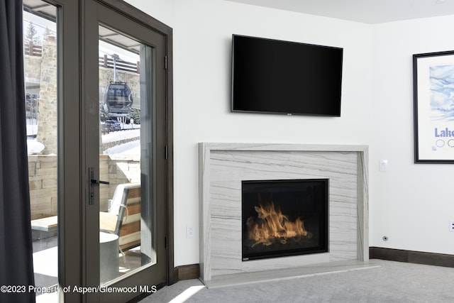 65 Wood Rd Unit 233, Snowmass Village, CO 81615 - detailed view of carpet and a high end fireplace