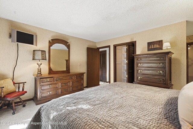 211 Meadow Ranch Dr Unit D5A, Snowmass Village, CO 81615 - carpeted bedroom with a textured ceiling