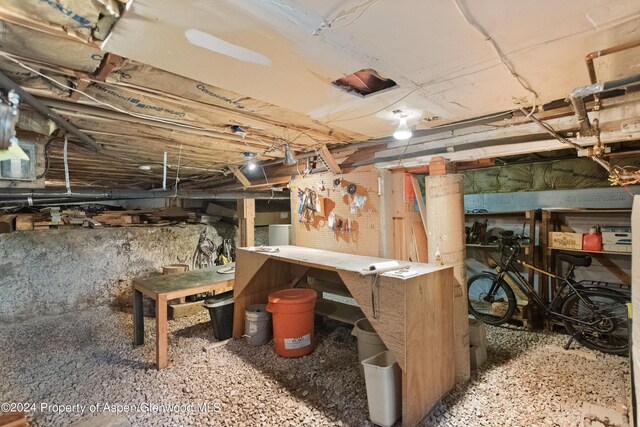 211 Meadow Ranch Dr Unit D5A, Snowmass Village, CO 81615 - unfinished below grade area featuring a workshop area