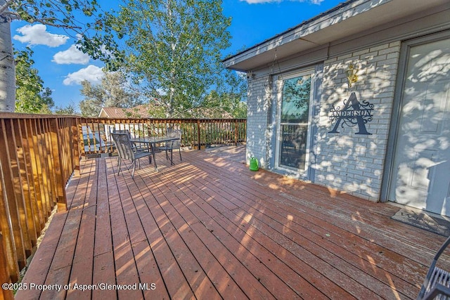 714 Westridge Rd, Craig, CO 81625 - wooden deck with outdoor dining space
