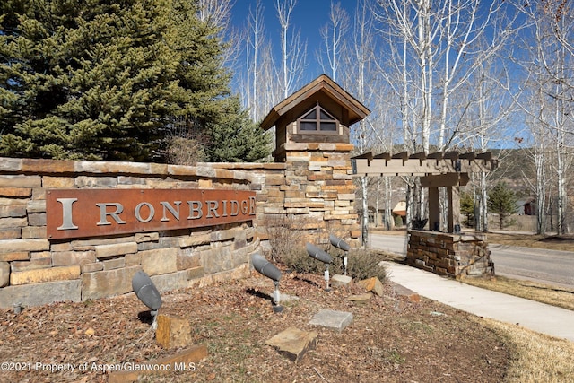 view of community sign