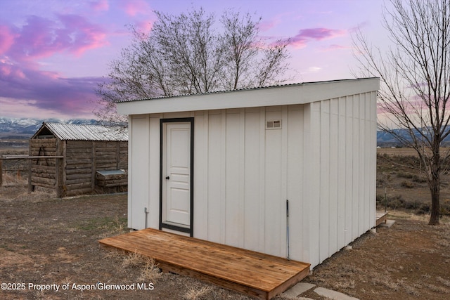 view of shed