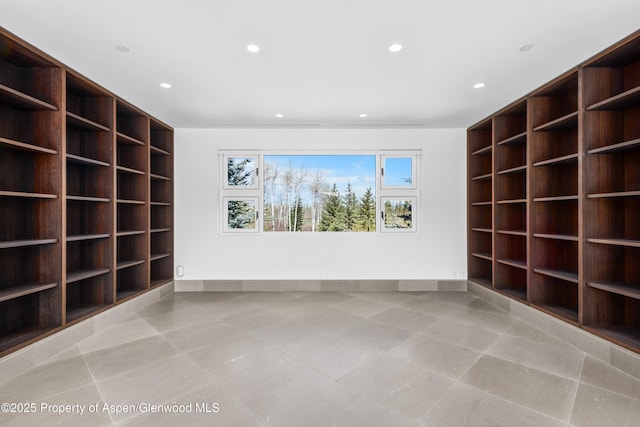 401 Eagle Park Dr, Aspen, CO 81611 - empty room with recessed lighting, baseboards, and built in shelves