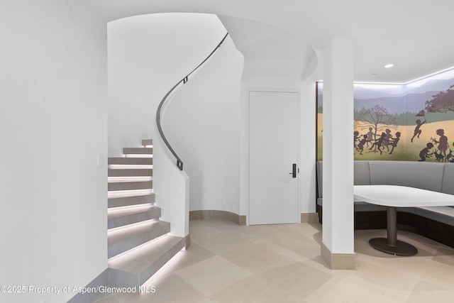 401 Eagle Park Dr, Aspen, CO 81611 - stairs featuring recessed lighting and baseboards