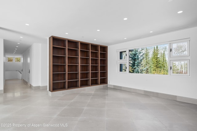 401 Eagle Park Dr, Aspen, CO 81611 - spare room with recessed lighting, built in features, baseboards, and light tile patterned floors
