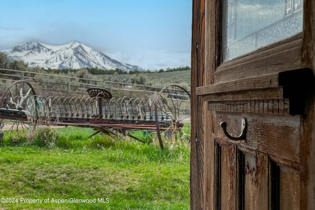 exterior space with a mountain view