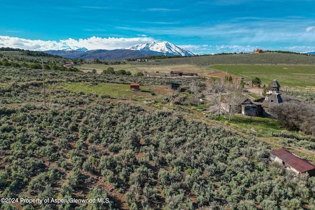 view of mountain feature featuring a rural view