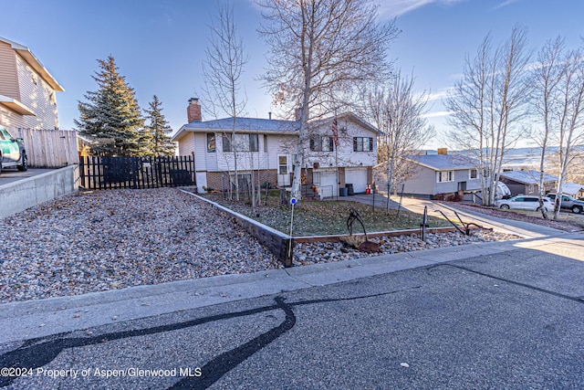 split foyer home with a garage