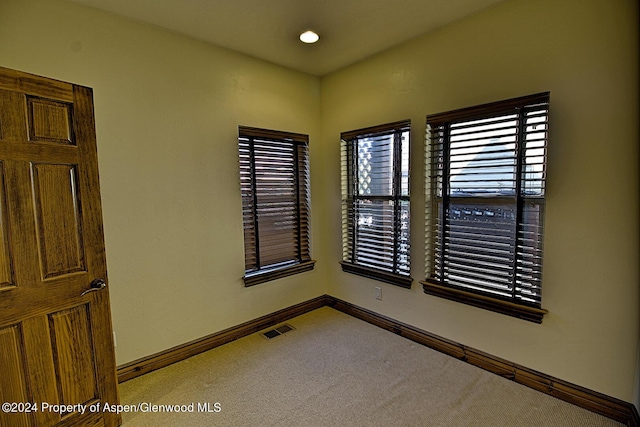 view of carpeted empty room