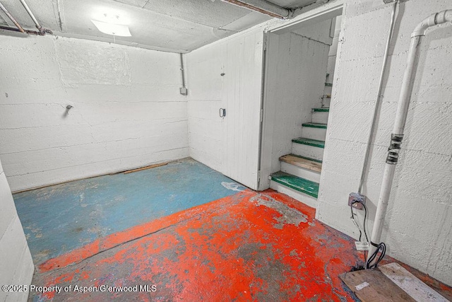 774 School St, Craig, CO 81625 - unfinished below grade area with stairway