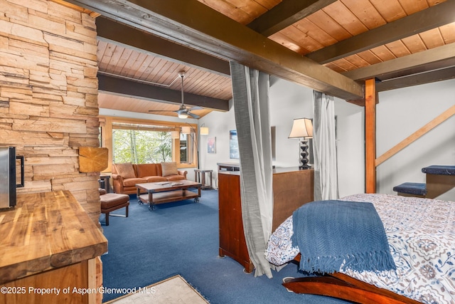 600 Carriage Way Unit L-12, Snowmass Village, CO 81615 - carpeted bedroom featuring wooden ceiling
