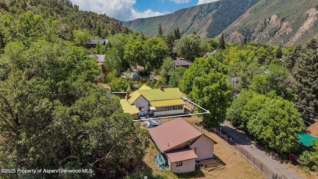 1012 Minter Ave, Glenwood Springs, CO 81601 - aerial view of property and surrounding area with a mountain backdrop