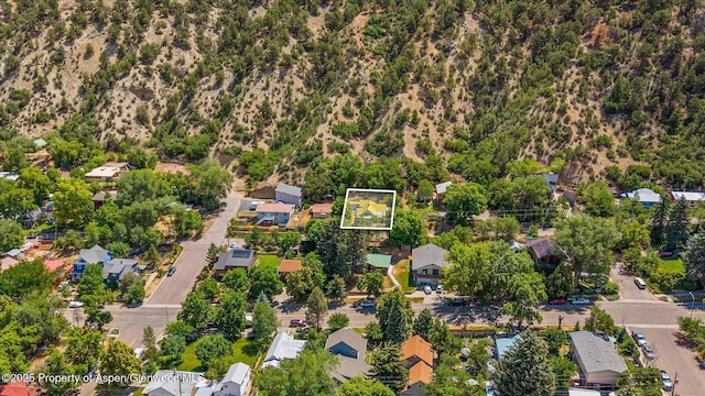 1012 Minter Ave, Glenwood Springs, CO 81601 - aerial overview of property's location featuring property boundaries highlighted and nearby suburban area