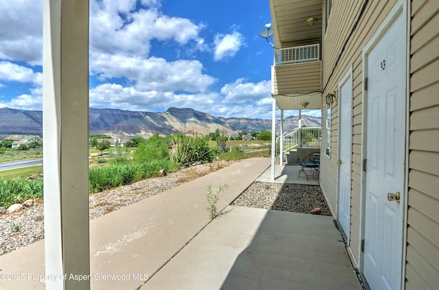 41 Angelica Cir, Parachute, CO 81635 - view of patio featuring a mountain view
