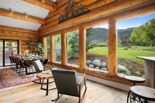 2134 Lower River Rd, Snowmass, CO 81654 - sunroom featuring a mountain view
