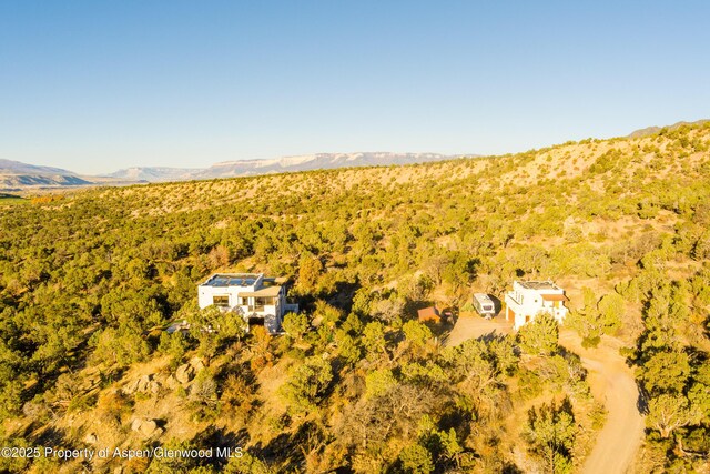 1212 County Road 238th Rd Unit 238, Silt, CO 81652 - view from above of property featuring a mountainous background and a forest