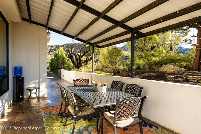 1212 County Road 238th Rd Unit 238, Silt, CO 81652 - view of patio / terrace with outdoor dining space and a mountain view