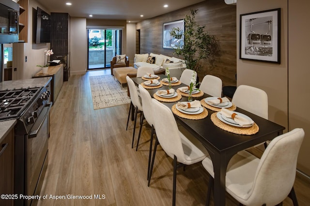 100 E Dean St Unit 1B, Aspen, CO 81611 - dining room featuring recessed lighting and light wood-type flooring